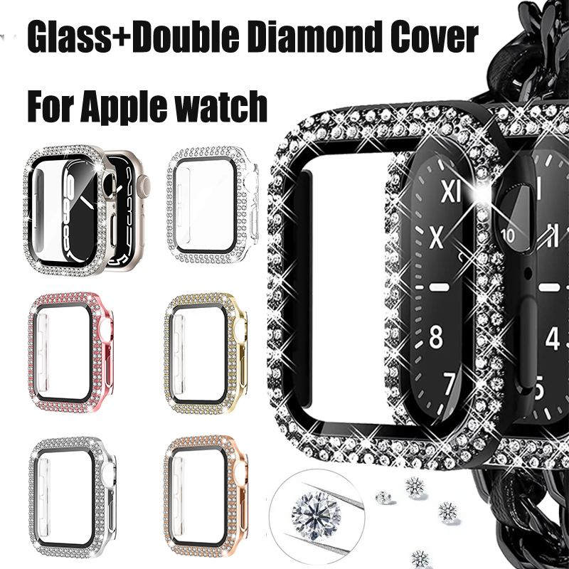 Iwatch Smartwatch Series 7 - Стекло + алмазный чехол для Apple
