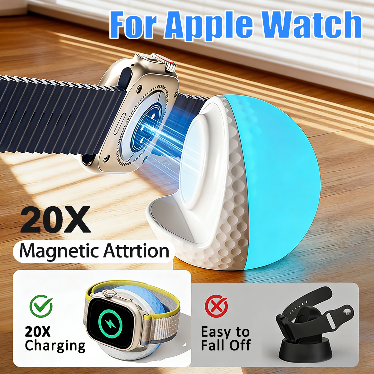 Watch Charging Dock - Портативная беспроводная зарядная станция с RGB-подсветкой