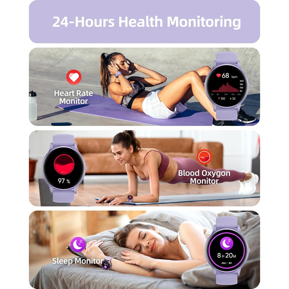 Умные часы с функцией звонков  – обзор и цена Smartwatch Purple Watches For Women