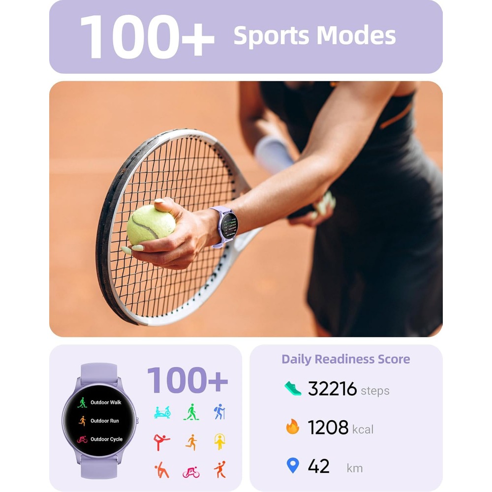 Умные часы с функцией звонков  – обзор и цена Smartwatch Purple Watches For Women