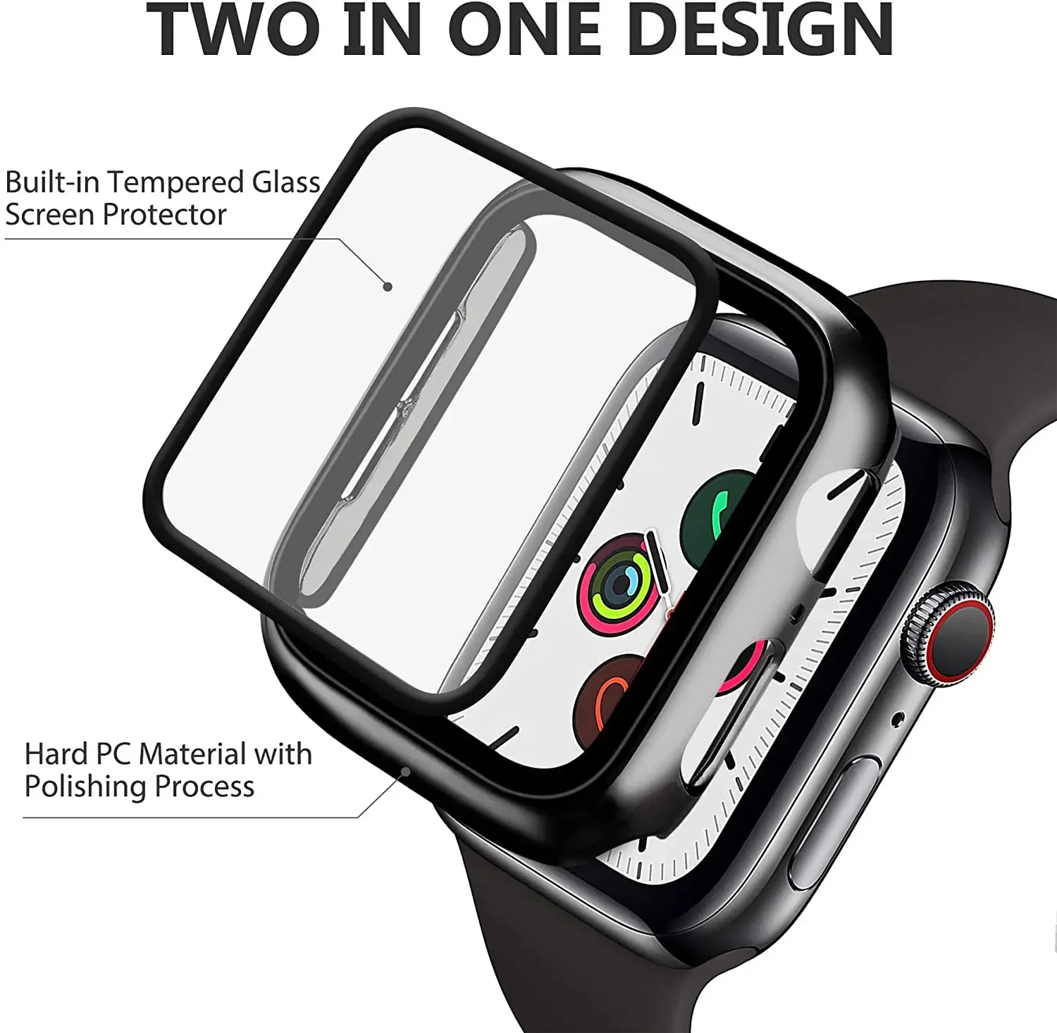 Закаленное стекло + чехол для  – обзор и цена Iwatch Smartwatch Series 7