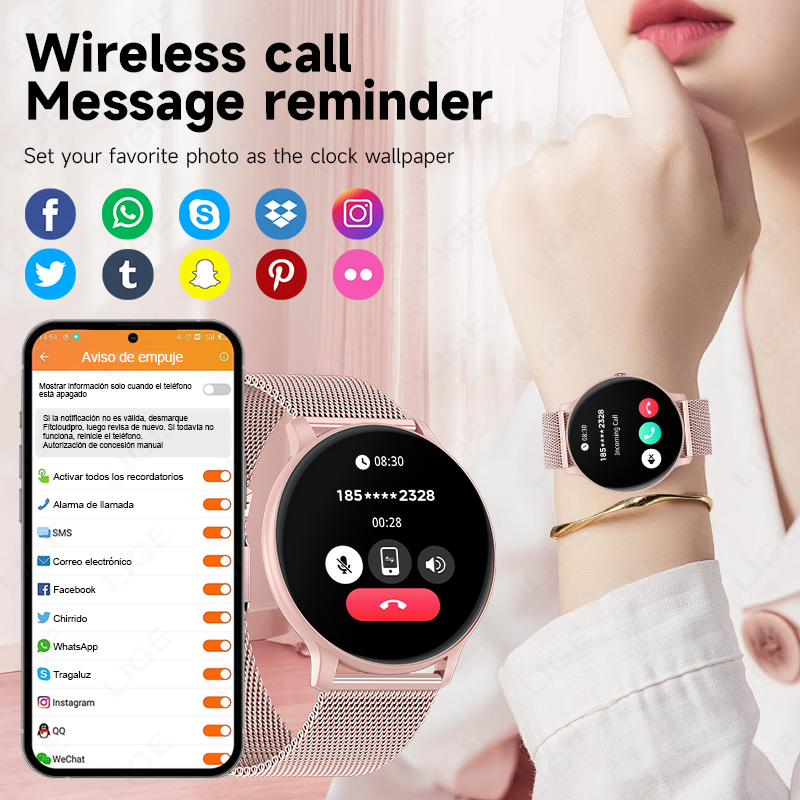 Спортивные фитнес-часы LIGE 20 – обзор и цена Smartwatch Latest Watches For Women